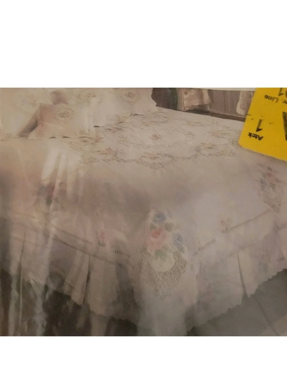 Vintage Coventry Manor Jcpenny Victorian Rose Eyelet Lace Queen Bedding Duvet